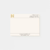 Post-it® Logo d'entreprise crème beige (Devant)