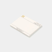 Post-it® Logo d'entreprise crème beige (Incliné)