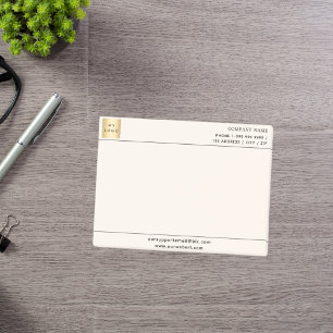 Post-it® Logo d'entreprise crème beige