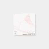Post-it® Logo d'entreprise en marbre rose (Devant)