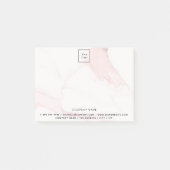 Post-it® Logo d'entreprise en marbre rose (Devant)