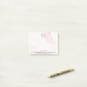Post-it® Logo d'entreprise en marbre rose (Sur un bureau)