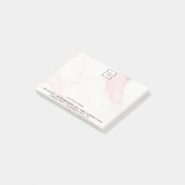 Post-it® Logo d'entreprise en marbre rose (Incliné)