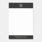 Post-it® Logo d'entreprise l Promo en noir et blanc (Devant)