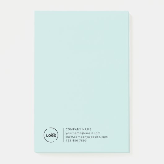 Post-it® Logo d'entreprise moderne clair Turquoise (Devant)