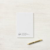 Post-it® Logo d'entreprise moderne professionnel gris (Sur un bureau)