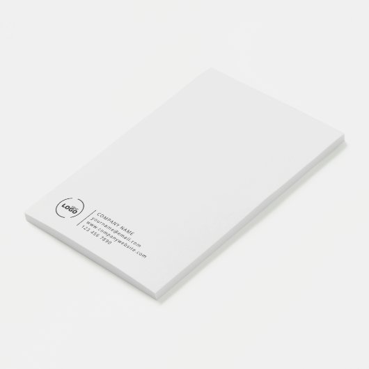 Post-it® Logo d'entreprise moderne professionnel gris (Incliné)