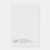 Post-it® Logo d'entreprise moderne professionnel gris (Devant)