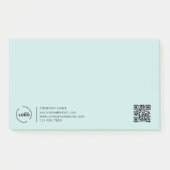 Post-it® Logo d'entreprise moderne QR Code léger Turquoise (Devant)