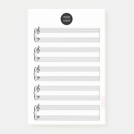 Post-it® Logo d'entreprise | Musique professionnelle en feu (Devant)