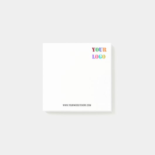 Post-it® Logo d'entreprise personnalisé et notes textuelles (Devant)