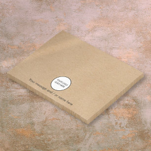 Post-it® Logo d'entreprise personnalisé Kraft rustique