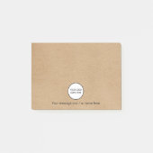 Post-it® Logo d'entreprise personnalisé Rustic Kraft (Devant)