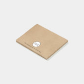 Post-it® Logo d'entreprise personnalisé Rustic Kraft (Incliné)