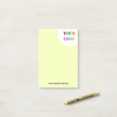 Post-it® Logo d'entreprise personnalisé Texte Notes vos cou (Sur un bureau)