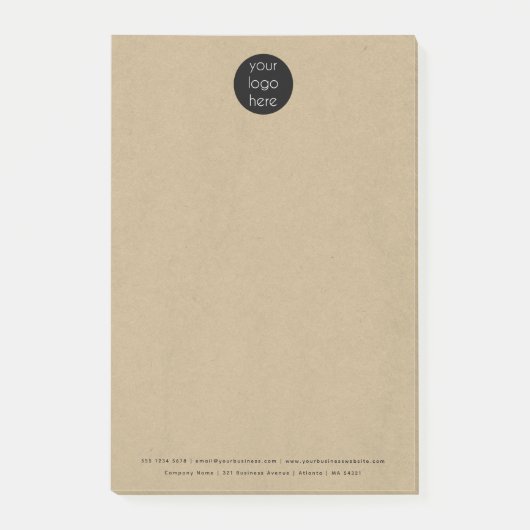 Post-it® Logo d'entreprise professionnelle Rustic Kraft (Devant)