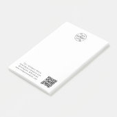 Post-it® Logo d'entreprise | QR Code minimum blanc simple (Incliné)
