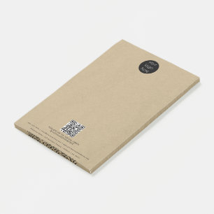 Post-it® Logo d'entreprise QR Code promotionnel Rustique Kr