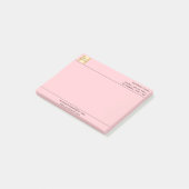 Post-it® Logo d'entreprise rose (Incliné)