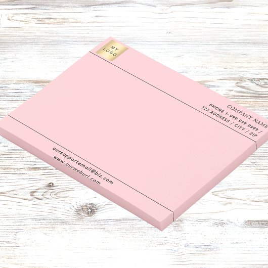 Post-it® Logo d'entreprise rose