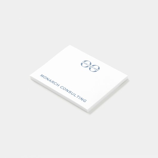 Post-it® Logo d'entreprise simple 4x3 Post-it Notes (Incliné)