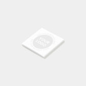 Post-it® Logo d'entreprise & Texte modifiable Blanc & Gris (Incliné)