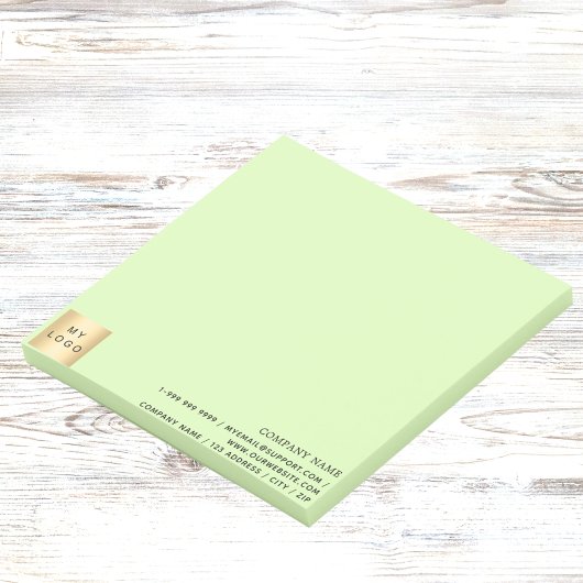 Post-it® Logo d'entreprise vert clair