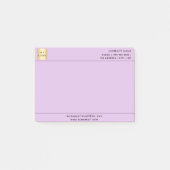 Post-it® Logo d'entreprise violet de lavande (Devant)