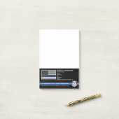 Post-it® Logo du département de police pour l'application d (Sur un bureau)