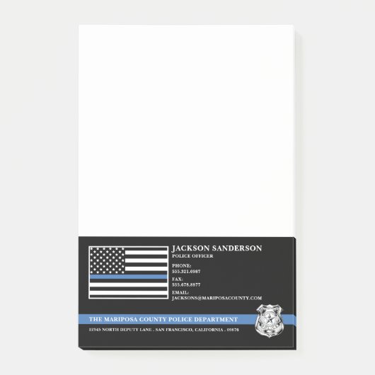 Post-it® Logo du département de police pour l'application d (Devant)