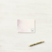 Post-it® Logo Elégant Rose Abstrait Gold Purple Aquarelle (Sur un bureau)