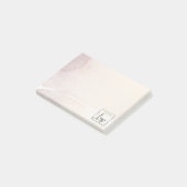 Post-it® Logo Elégant Rose Abstrait Gold Purple Aquarelle (Incliné)