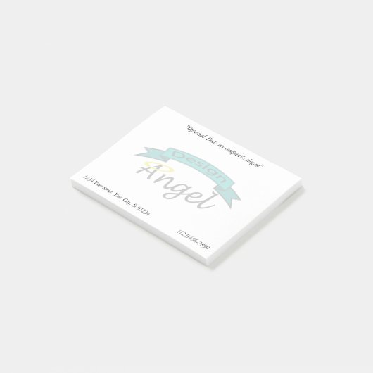 Post-it® Logo fait sur commande marqué filigrane avec (Incliné)