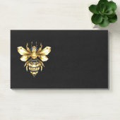Post-it® Logo Faux Gold Foil Bee Polygonal sur Noir (Bureau)