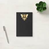Post-it® Logo Faux Gold Foil Bee Polygonal sur Noir (Bureau)