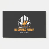 Post-it® Logo immobilier professionnel orange blanc (Devant)