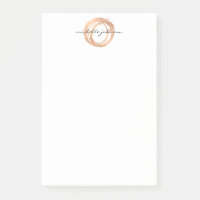 Logo Luxe Faux Rose Gold Peint Cercle Designer