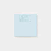 Post-it® Logo moderne bleu clair Initiales & Nom (Devant)