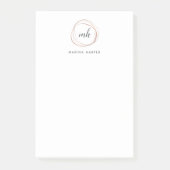 Post-it® Logo moderne Faux Rose Gold Abstrait (Devant)