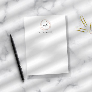 Post-it® Logo moderne Faux Rose Gold Abstrait