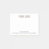 Post-it® Logo Personnalisé Marqué depuis le bureau de (Devant)