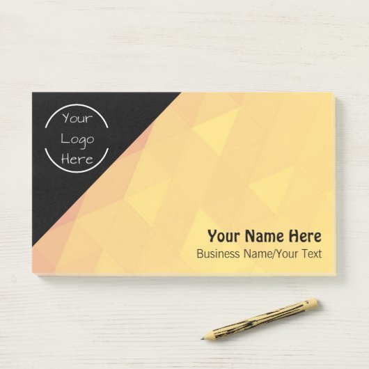 Post-it® Logo personnalisé - Notes de texte post-it (Sur un bureau)