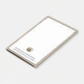 Post-it® Logo professionnel brossé Gold Seal personnalisé 4 (Incliné)