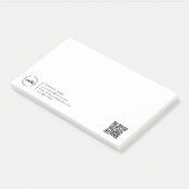 Post-it® Logo professionnel moderne d'entreprise Code QR (Incliné)