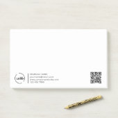Post-it® Logo professionnel moderne d'entreprise Code QR (Sur un bureau)