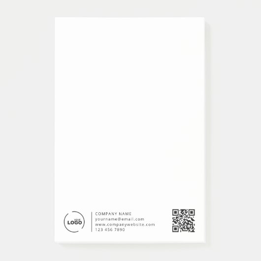 Post-it® Logo professionnel moderne d'entreprise Code QR (Devant)