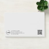 Post-it® Logo professionnel moderne entreprise QR Code gris (Bureau)