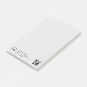 Post-it® Logo professionnel moderne entreprise QR Code gris
