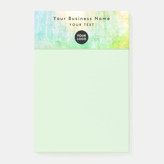Post-it® Logo professionnel vert clair pour entreprise 4x6 (Devant)
