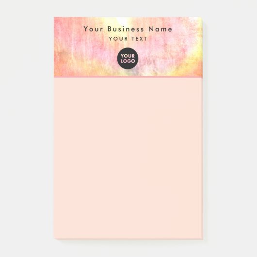 Post-it® Logo rose neutre professionnel 4x6 (Devant)